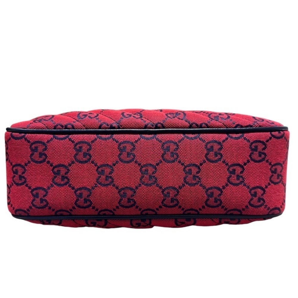 Gucci Gg Marmont Quilted Small Shoulder Bag Gg Campus Red Black View 4
